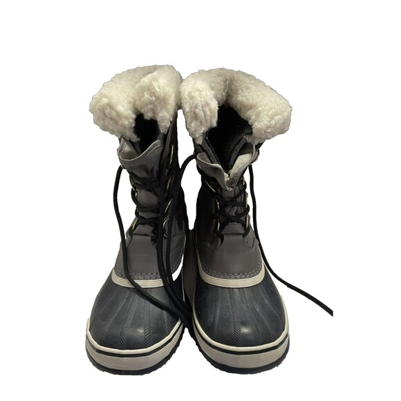 Sorel Caribou Women Gray Waterproof Mid-Calf Winter Boots Sz 7.5 natural rubber - Picture 8 of 10